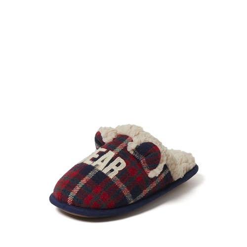 Dearfoams Kids and Toddlers Lil Bear Baby Bear Christmas Holiday Matching Pajama Family Bear Slipper
