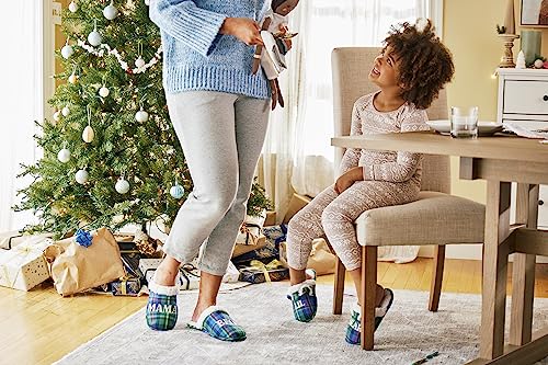 Dearfoams Kids and Toddlers Lil Bear Baby Bear Christmas Holiday Matching Pajama Family Bear Slipper