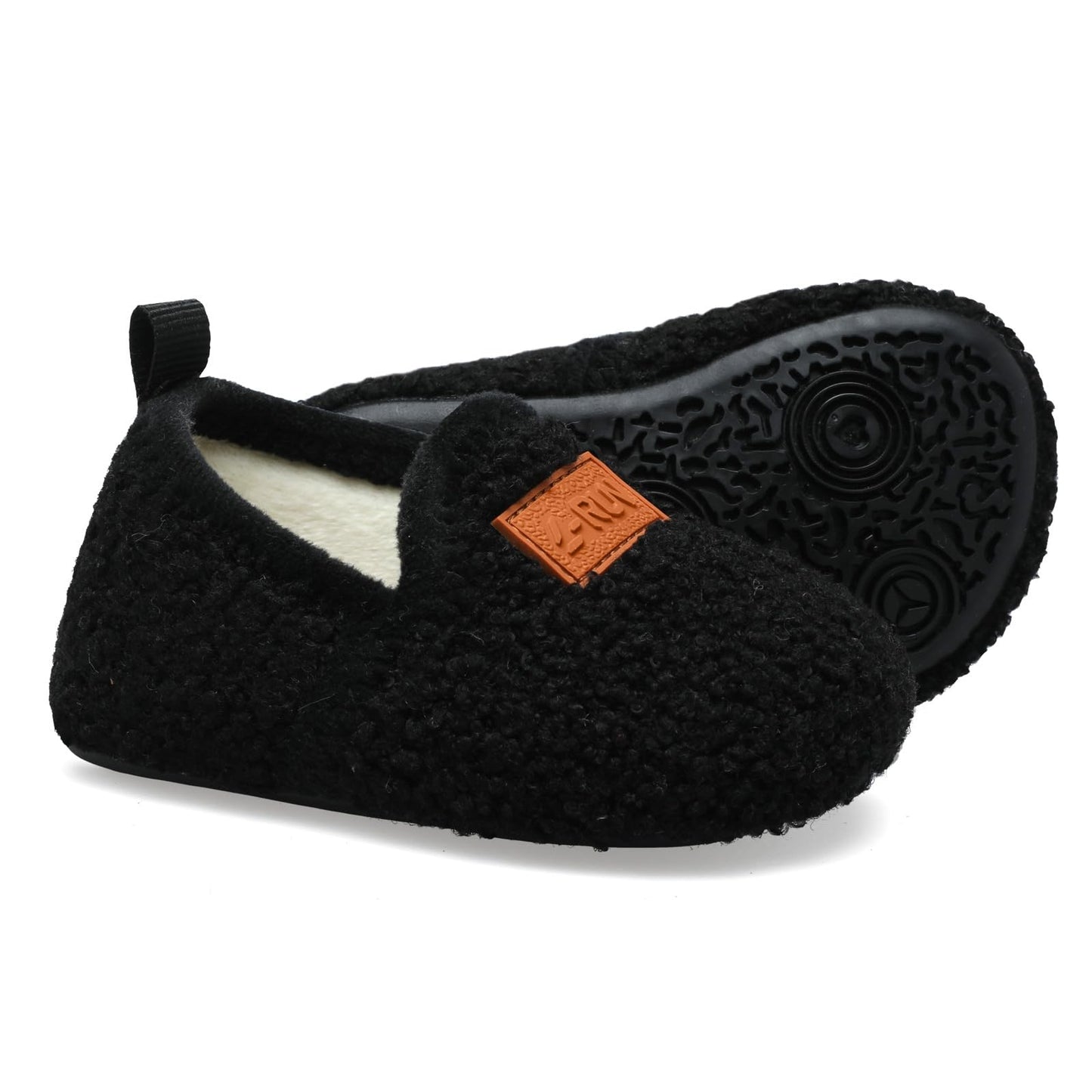 L-RUN Toddler Boys Girls House Slippers Indoor Home Shoes Warm Slipper Socks for Kids Baby Soft Winter Warm Walking Shoes