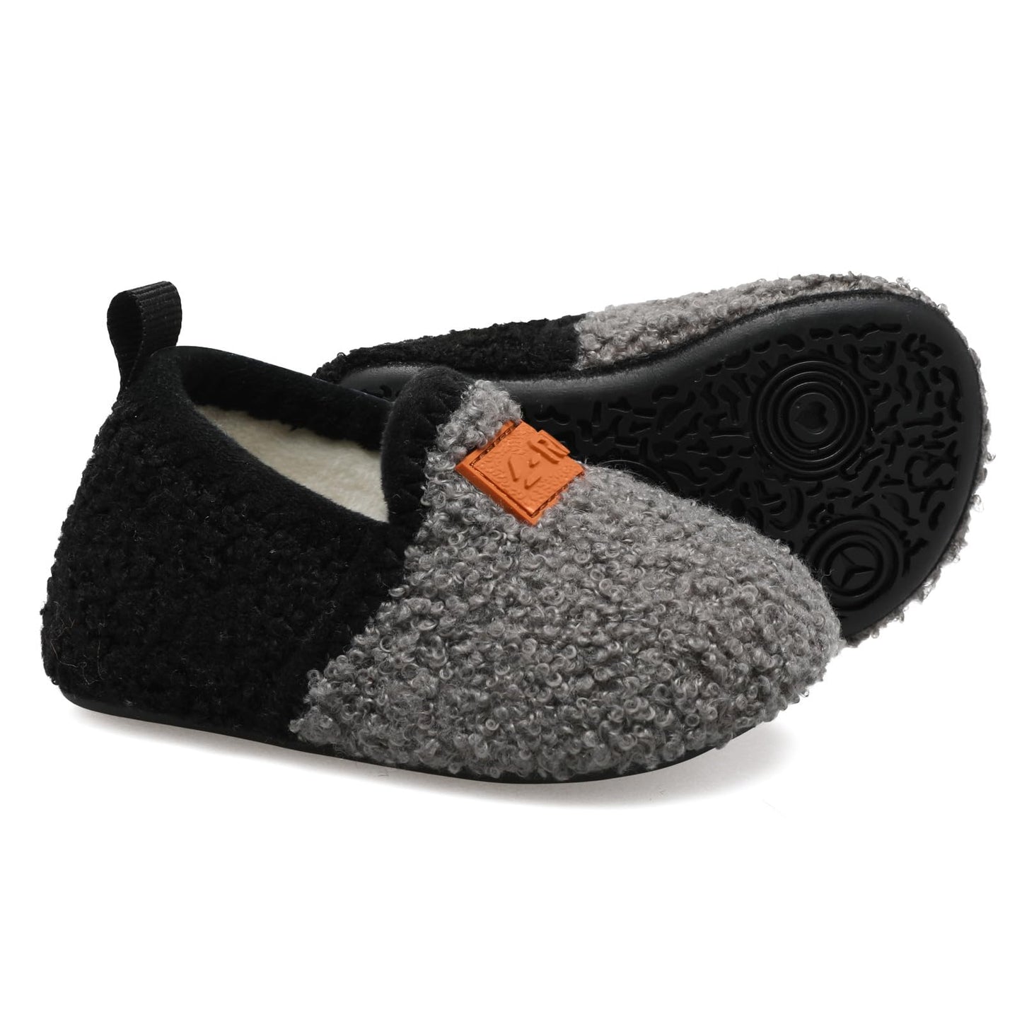 L-RUN Toddler Boys Girls House Slippers Indoor Home Shoes Warm Slipper Socks for Kids Baby Soft Winter Warm Walking Shoes