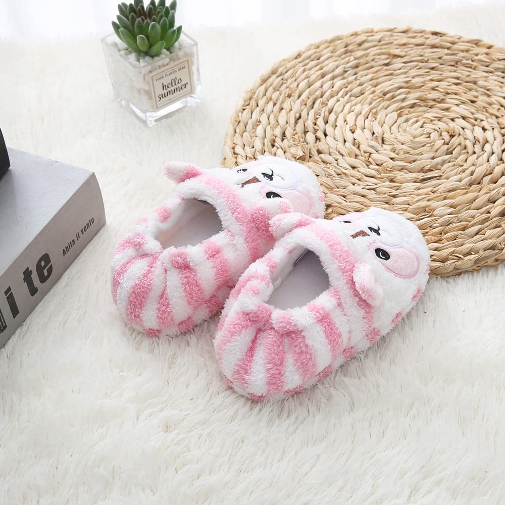 Baby Girls' House Slippers with Non-Slip Rubber