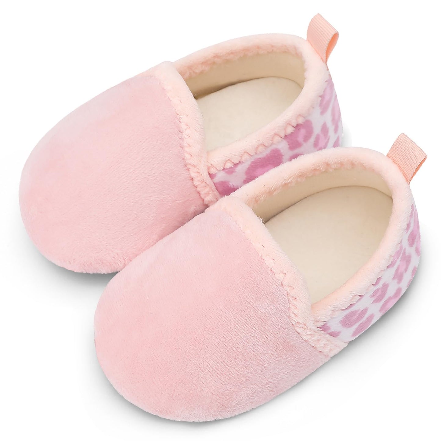 L-RUN Toddler Boys Girls House Slippers Indoor Home Shoes Warm Slipper Socks for Kids Baby Soft Winter Warm Walking Shoes