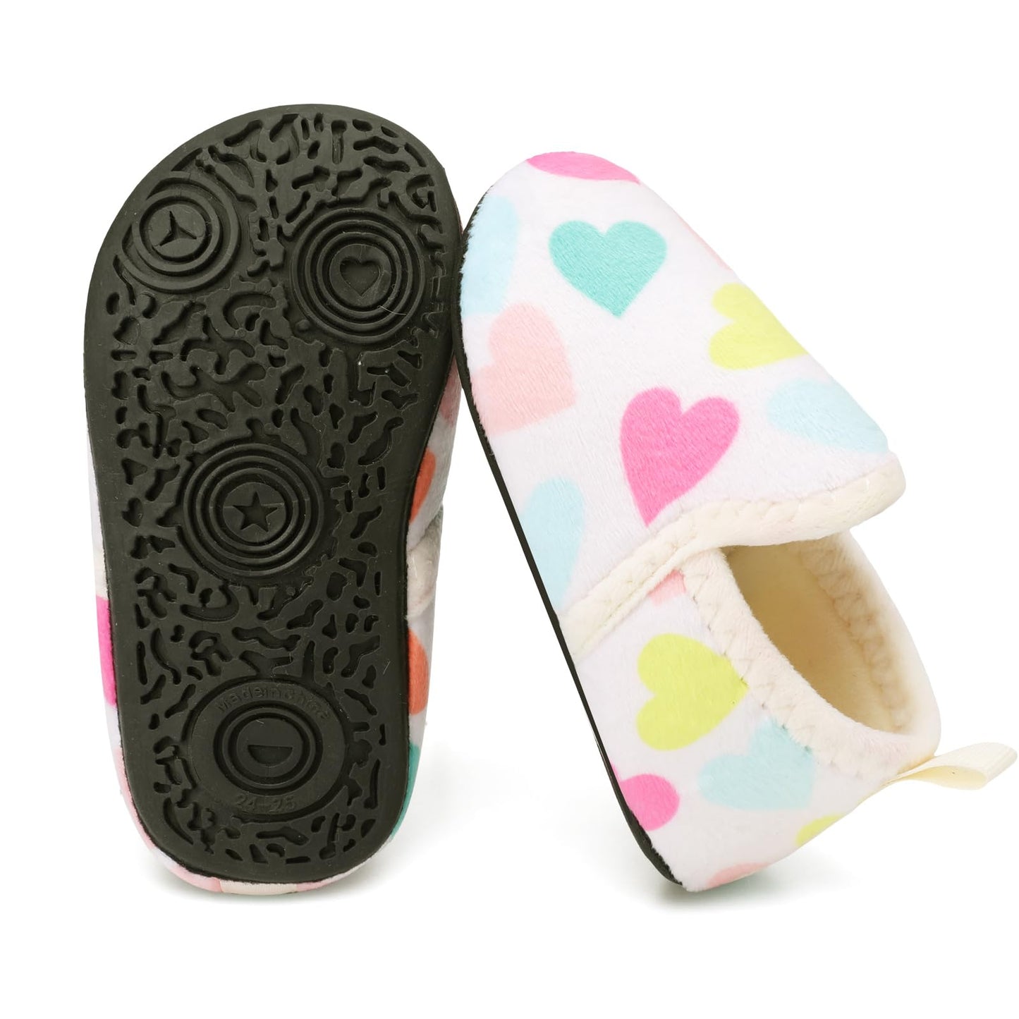 L-RUN Toddler Boys Girls House Slippers Indoor Home Shoes Warm Slipper Socks for Kids Baby Soft Winter Warm Walking Shoes
