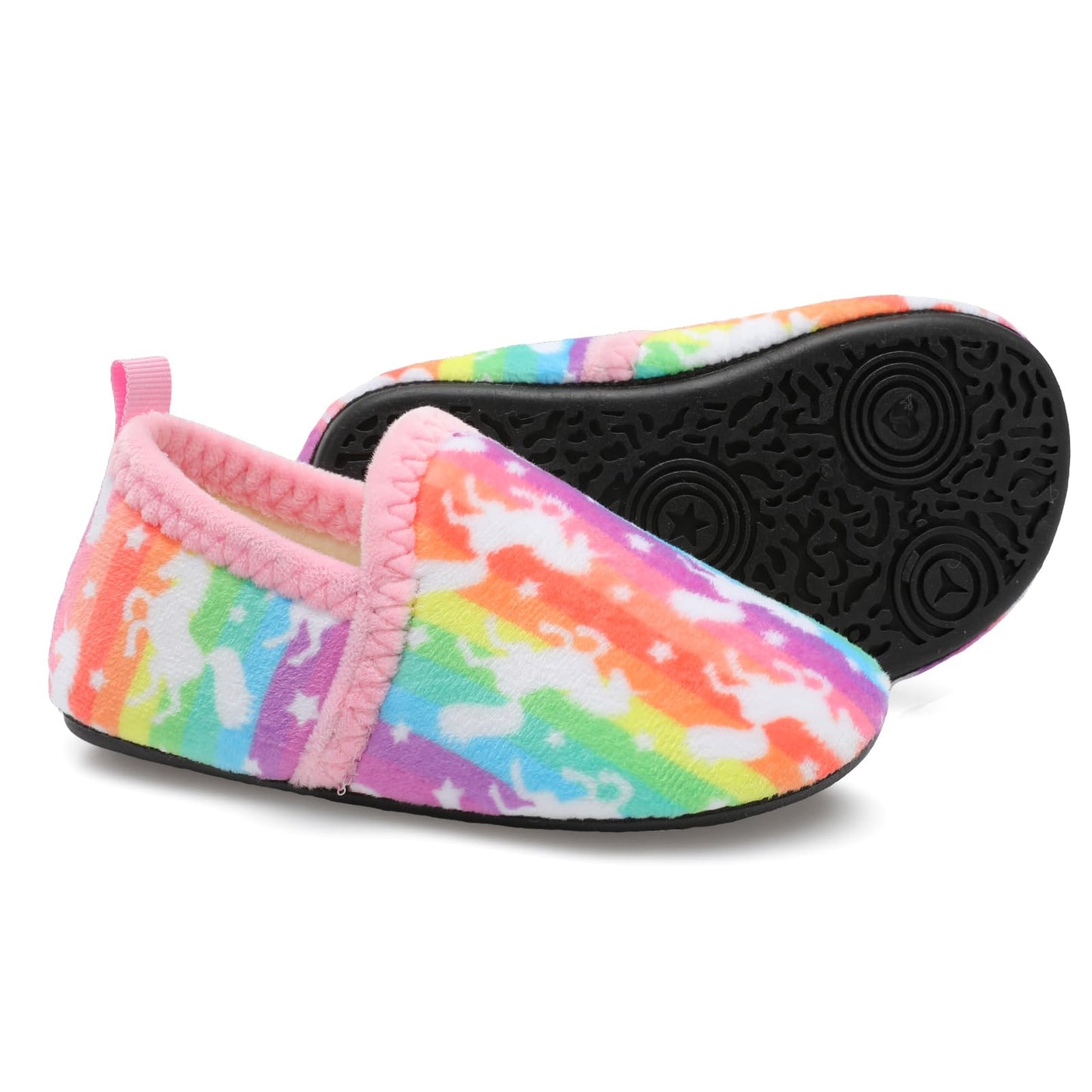 L-RUN Toddler Boys Girls House Slippers Indoor Home Shoes Warm Slipper Socks for Kids Baby Soft Winter Warm Walking Shoes