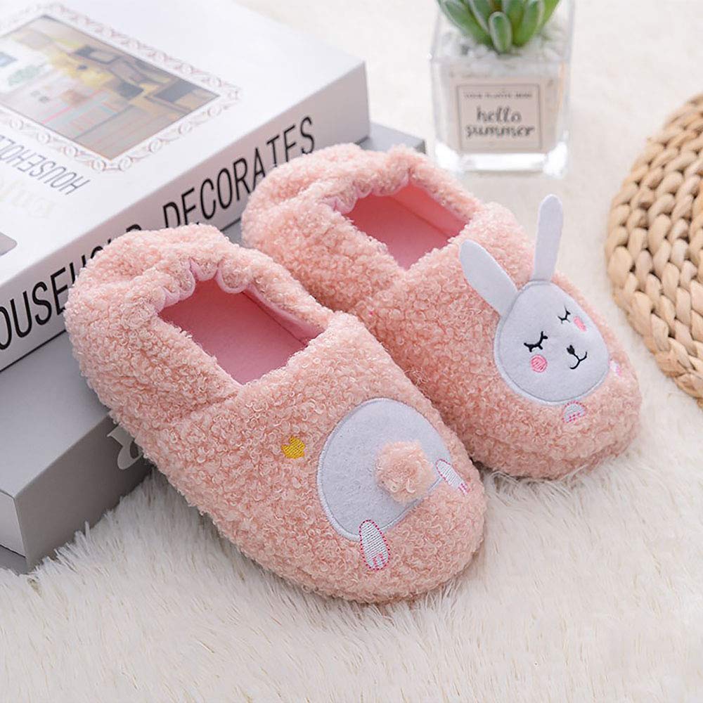 Baby Girls' House Slippers with Non-Slip Rubber
