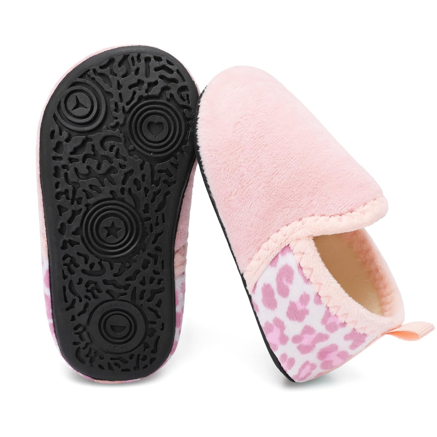 L-RUN Toddler Boys Girls House Slippers Indoor Home Shoes Warm Slipper Socks for Kids Baby Soft Winter Warm Walking Shoes