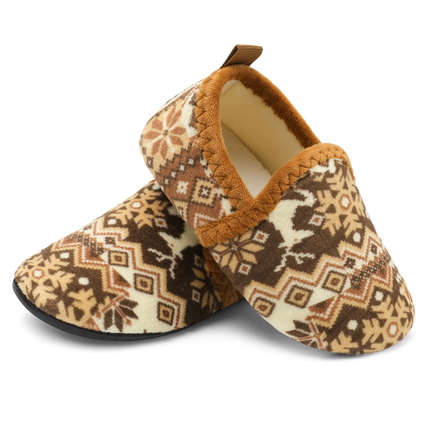 L-RUN Toddler Boys Girls House Slippers Indoor Home Shoes Warm Slipper Socks for Kids Baby Soft Winter Warm Walking Shoes