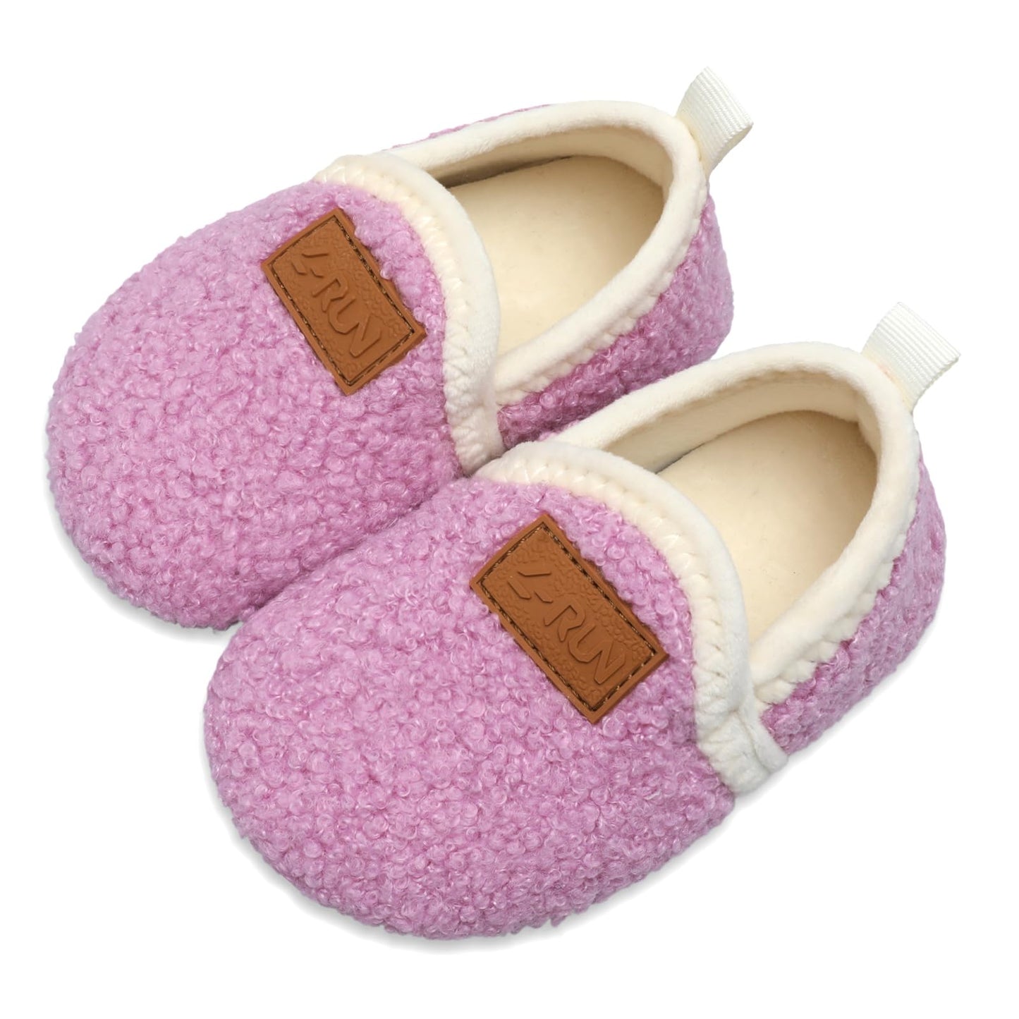 L-RUN Toddler Boys Girls House Slippers Indoor Home Shoes Warm Slipper Socks for Kids Baby Soft Winter Warm Walking Shoes