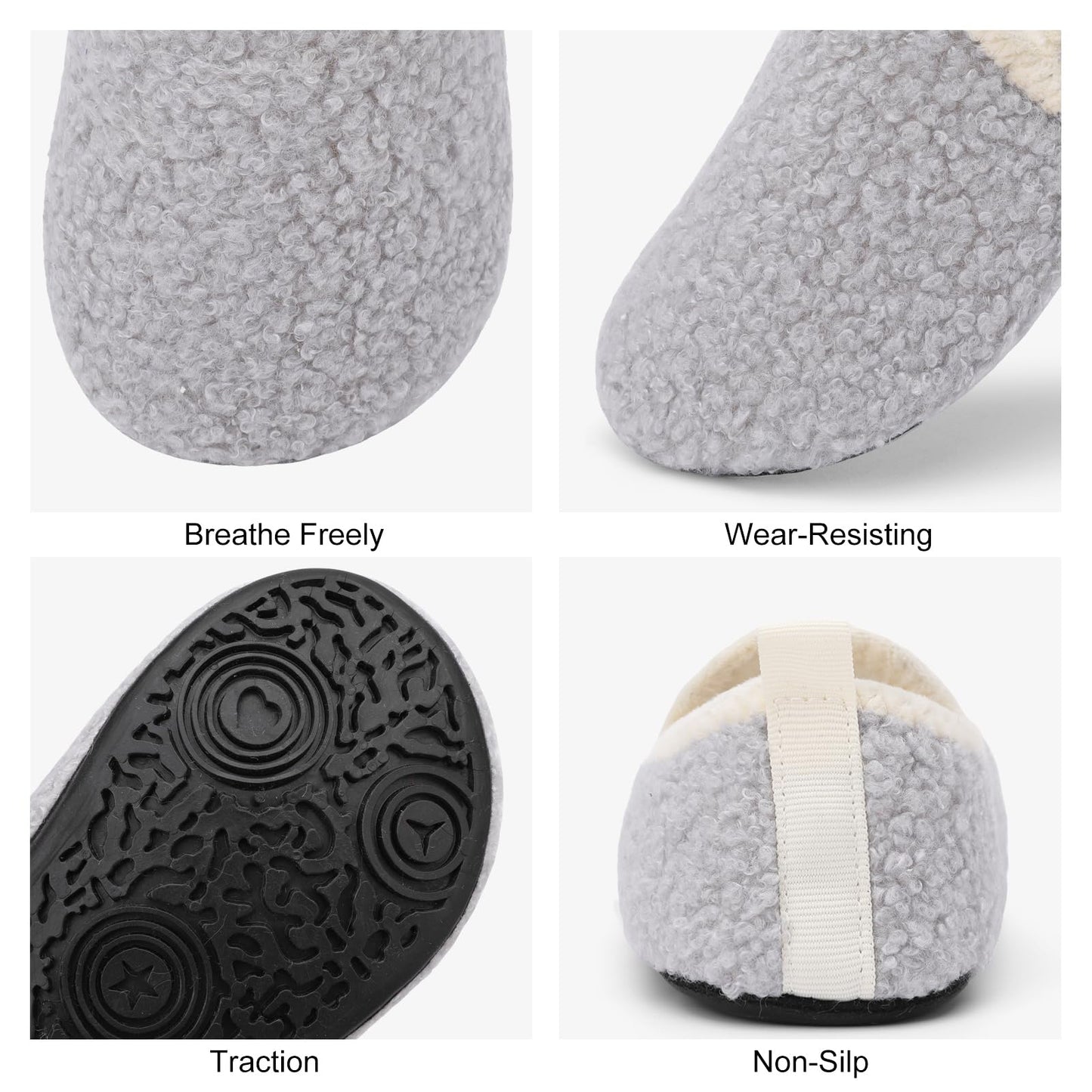 L-RUN Toddler Boys Girls House Slippers Indoor Home Shoes Warm Slipper Socks for Kids Baby Soft Winter Warm Walking Shoes