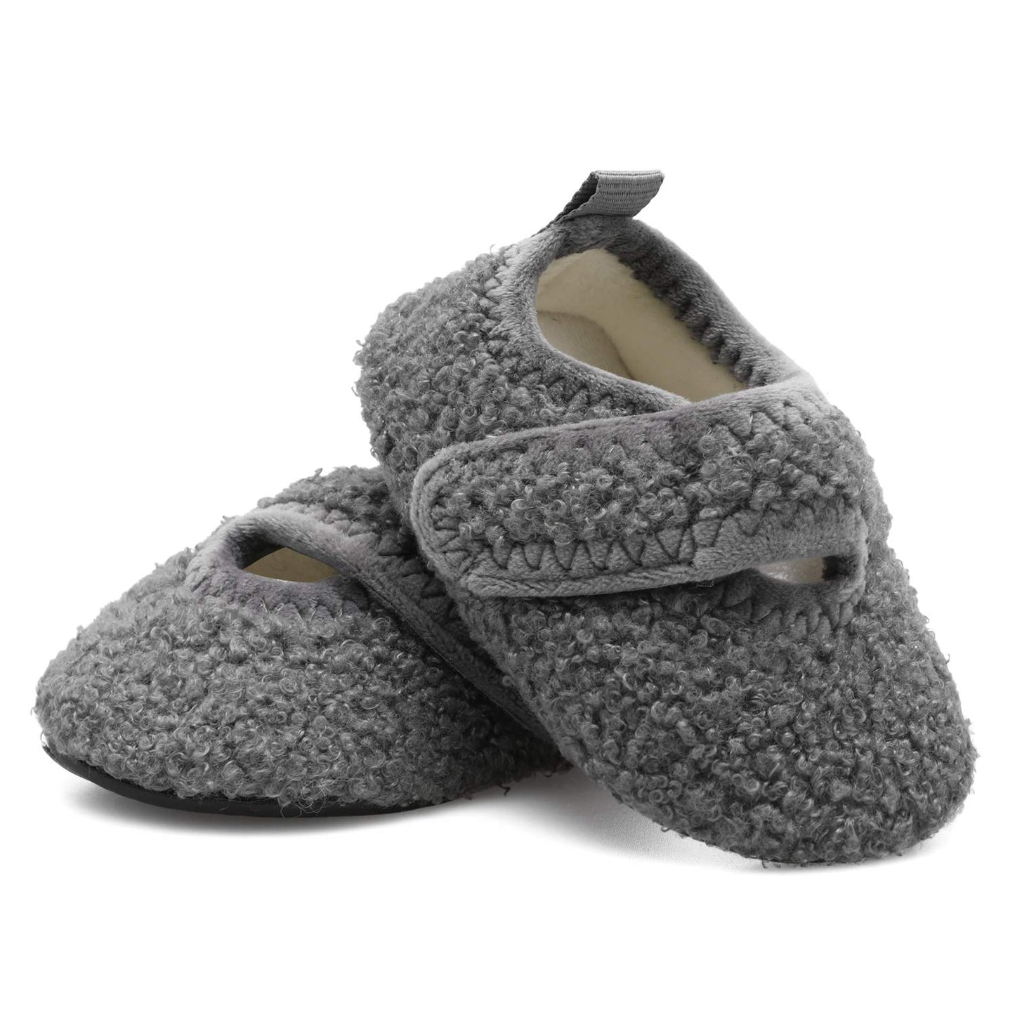 L-RUN Toddler Boys Girls House Slippers Indoor Home Shoes Warm Slipper Socks for Kids Baby Soft Winter Warm Walking Shoes