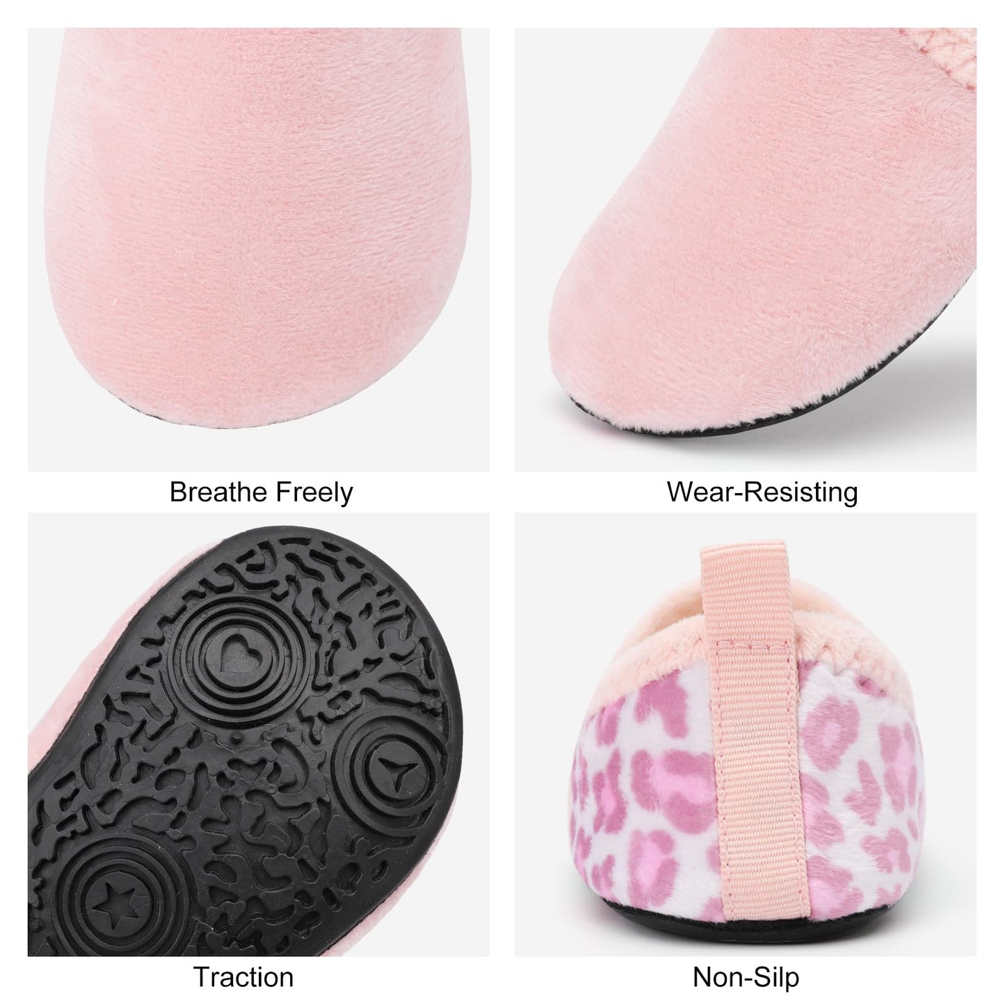 L-RUN Toddler Boys Girls House Slippers Indoor Home Shoes Warm Slipper Socks for Kids Baby Soft Winter Warm Walking Shoes