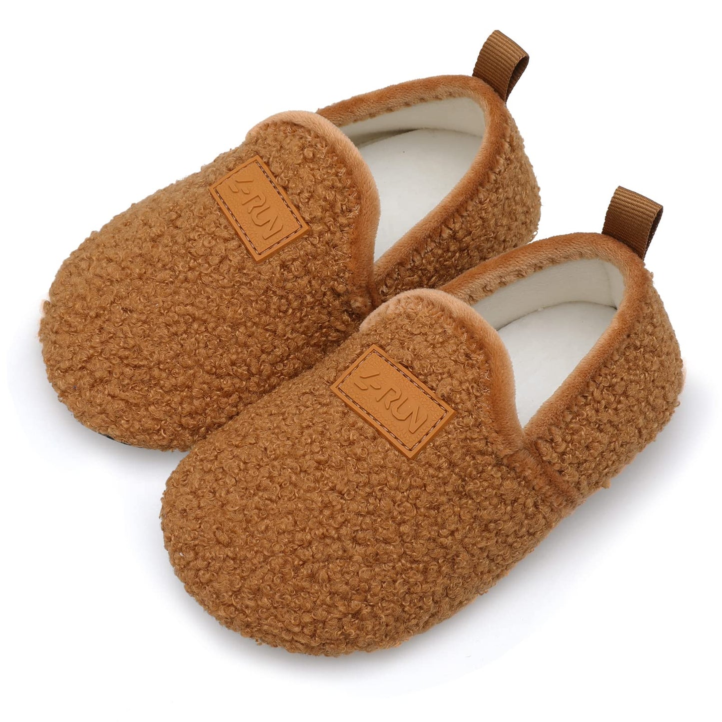 L-RUN Toddler Boys Girls House Slippers Indoor Home Shoes Warm Slipper Socks for Kids Baby Soft Winter Warm Walking Shoes