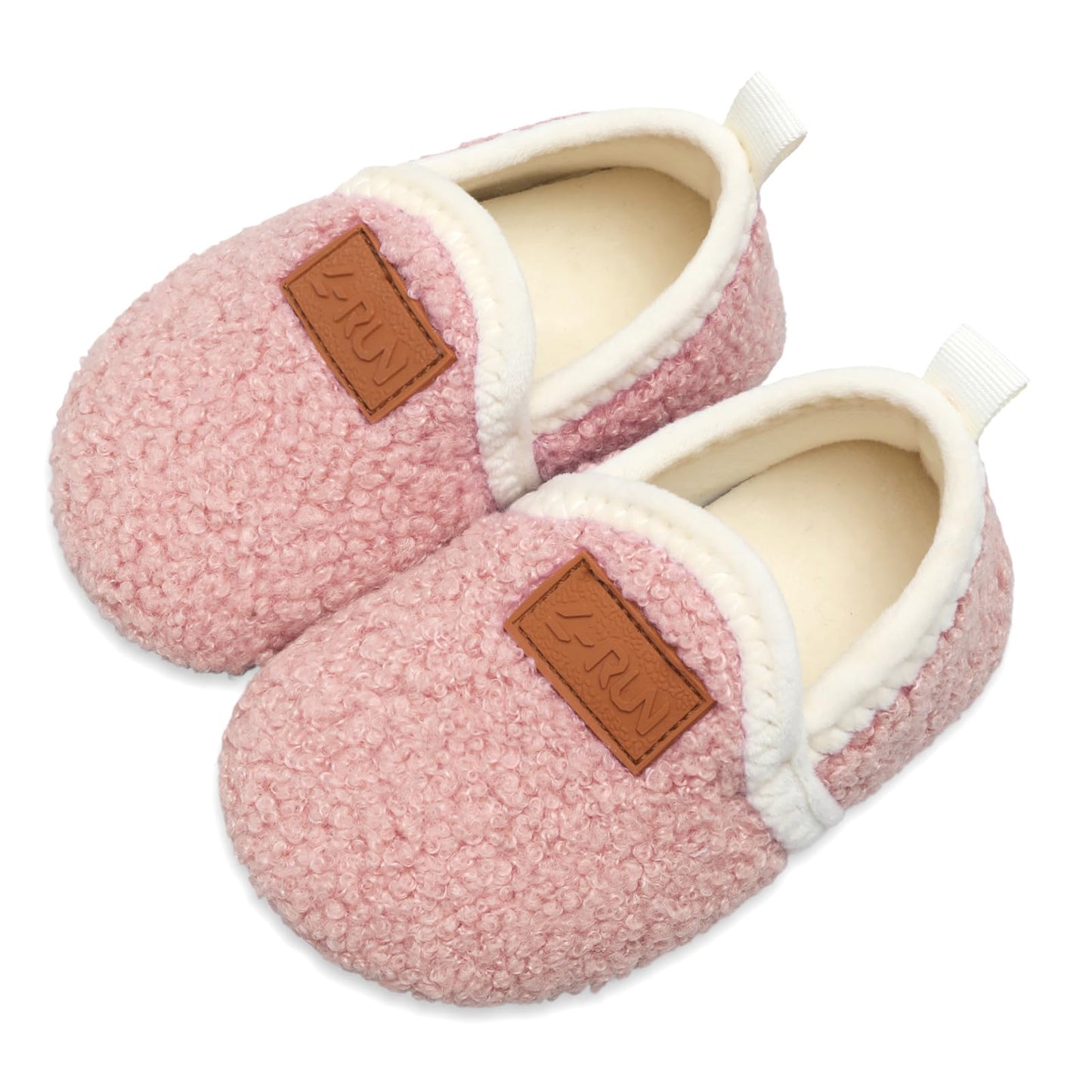 L-RUN Toddler Boys Girls House Slippers Indoor Home Shoes Warm Slipper Socks for Kids Baby Soft Winter Warm Walking Shoes