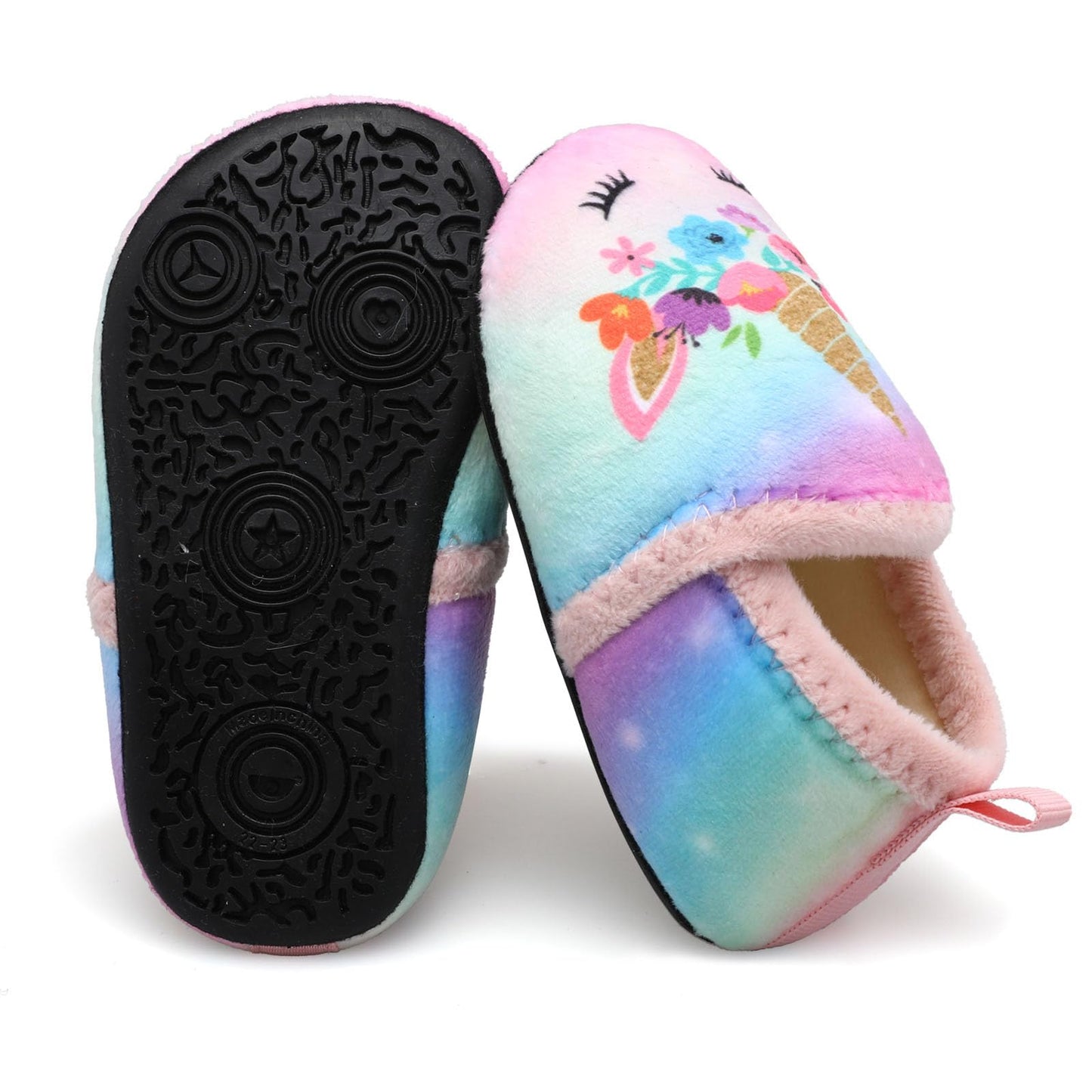 L-RUN Toddler Boys Girls House Slippers Indoor Home Shoes Warm Slipper Socks for Kids Baby Soft Winter Warm Walking Shoes