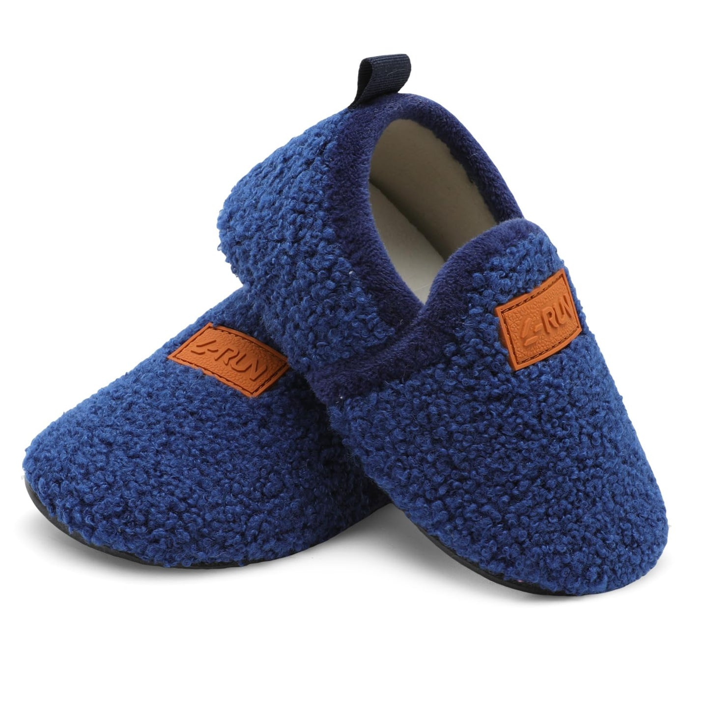 L-RUN Toddler Boys Girls House Slippers Indoor Home Shoes Warm Slipper Socks for Kids Baby Soft Winter Warm Walking Shoes
