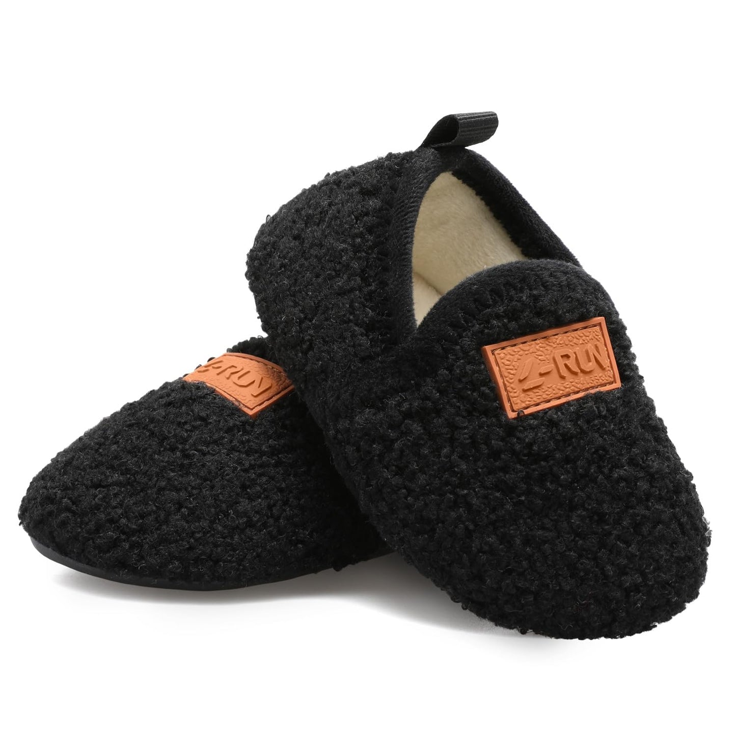 L-RUN Toddler Boys Girls House Slippers Indoor Home Shoes Warm Slipper Socks for Kids Baby Soft Winter Warm Walking Shoes
