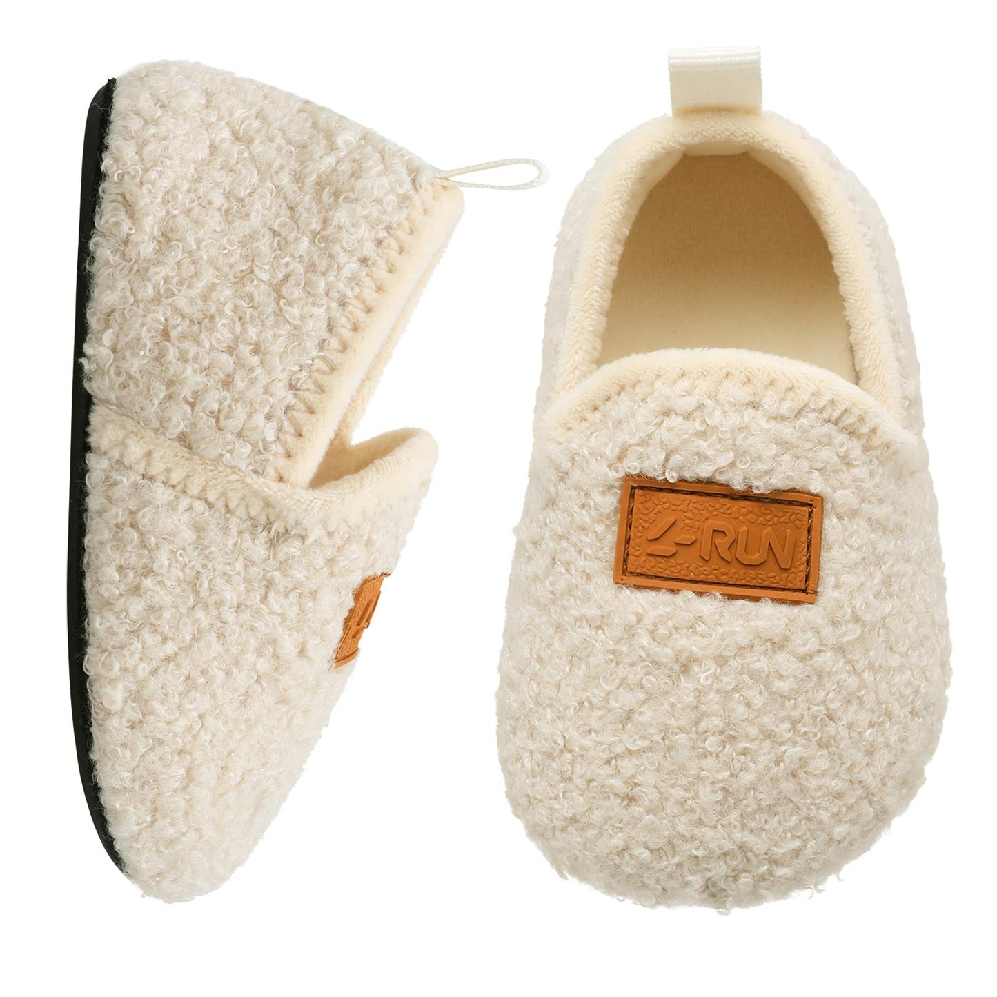 L-RUN Toddler Boys Girls House Slippers Indoor Home Shoes Warm Slipper Socks for Kids Baby Soft Winter Warm Walking Shoes