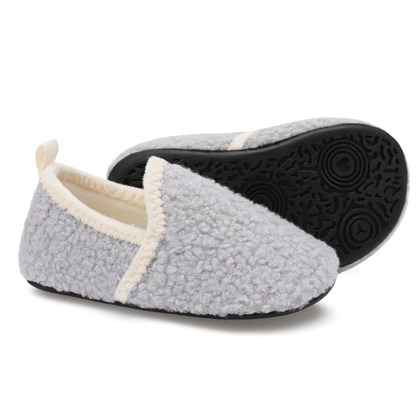 L-RUN Toddler Boys Girls House Slippers Indoor Home Shoes Warm Slipper Socks for Kids Baby Soft Winter Warm Walking Shoes