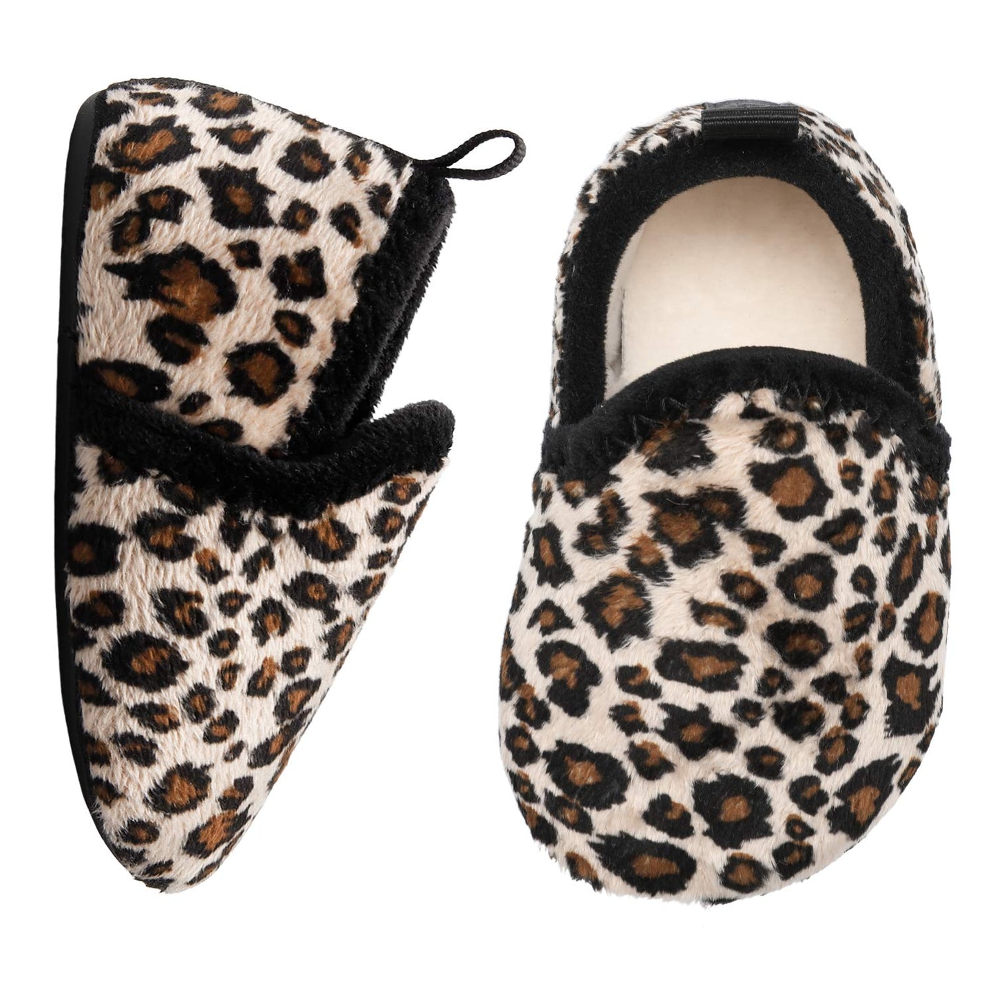 L-RUN Toddler Boys Girls House Slippers Indoor Home Shoes Warm Slipper Socks for Kids Baby Soft Winter Warm Walking Shoes