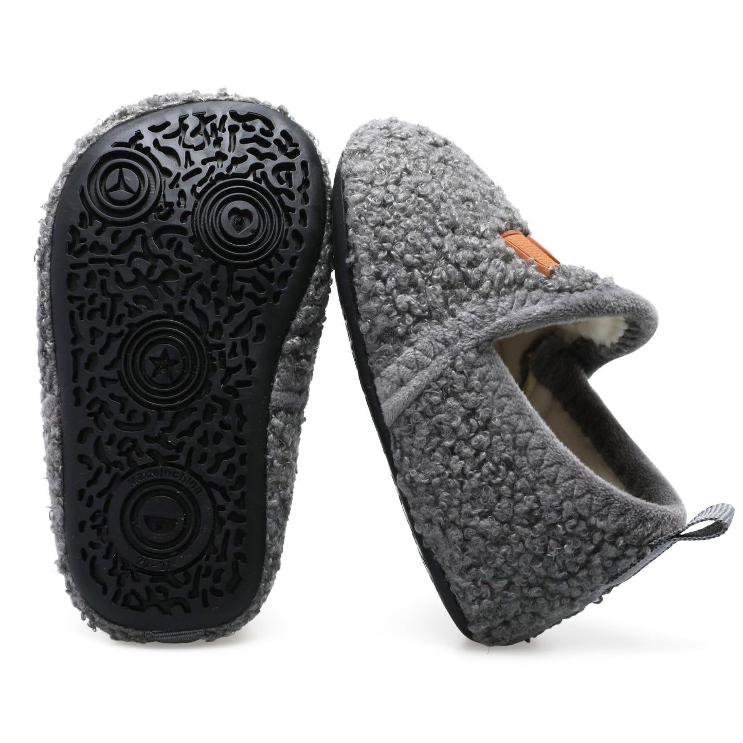 L-RUN Toddler Boys Girls House Slippers Indoor Home Shoes Warm Slipper Socks for Kids Baby Soft Winter Warm Walking Shoes