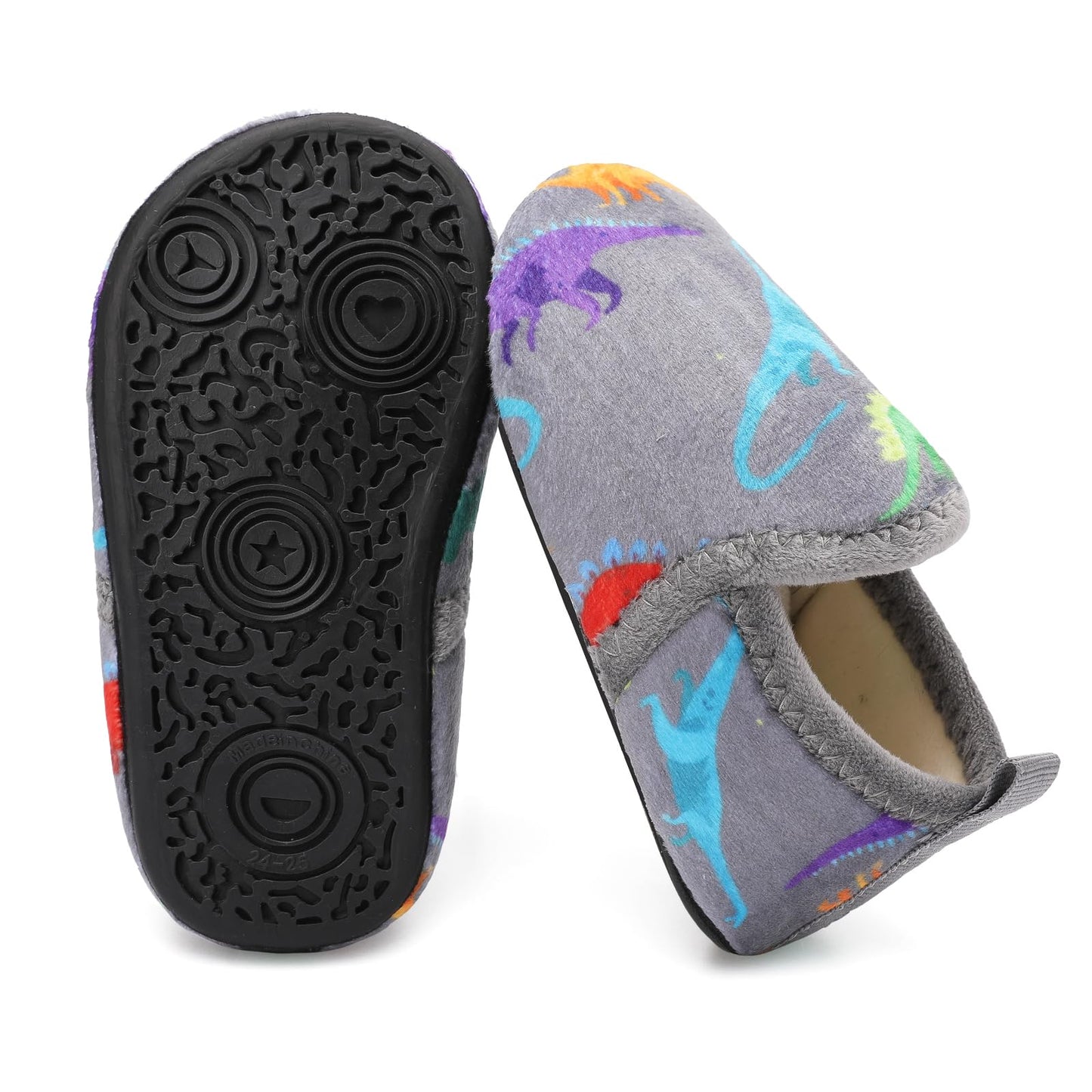 L-RUN Toddler Boys Girls House Slippers Indoor Home Shoes Warm Slipper Socks for Kids Baby Soft Winter Warm Walking Shoes