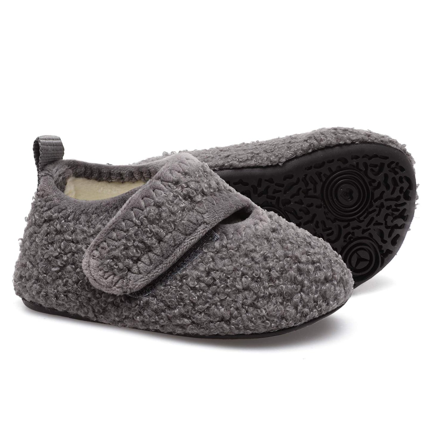 L-RUN Toddler Boys Girls House Slippers Indoor Home Shoes Warm Slipper Socks for Kids Baby Soft Winter Warm Walking Shoes
