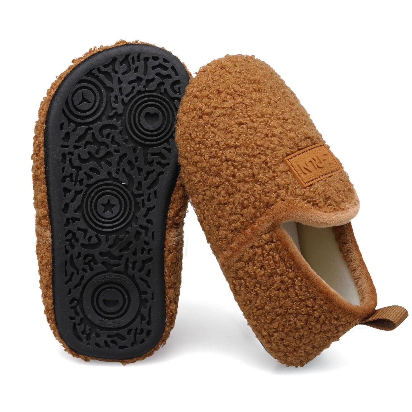 L-RUN Toddler Boys Girls House Slippers Indoor Home Shoes Warm Slipper Socks for Kids Baby Soft Winter Warm Walking Shoes