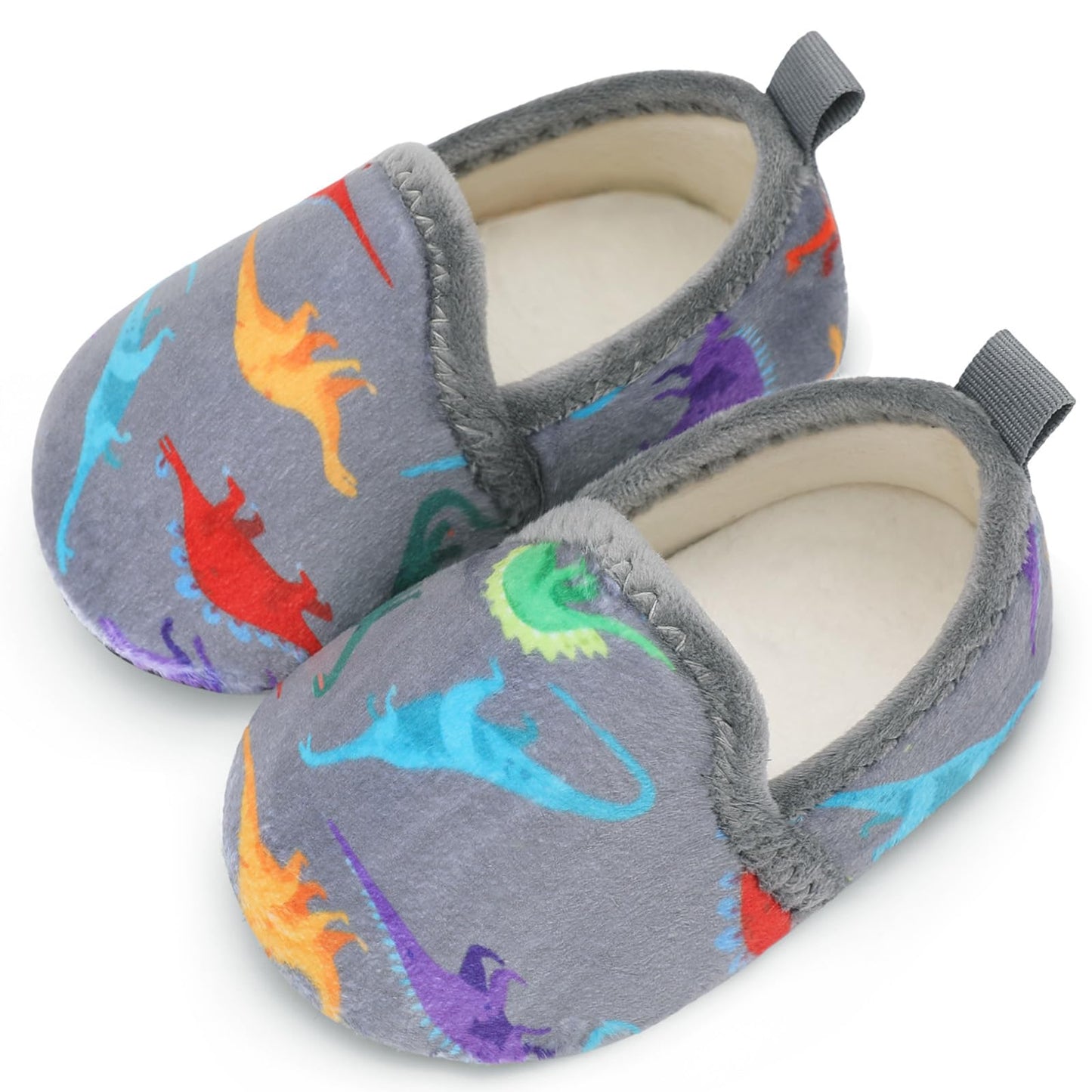 L-RUN Toddler Boys Girls House Slippers Indoor Home Shoes Warm Slipper Socks for Kids Baby Soft Winter Warm Walking Shoes