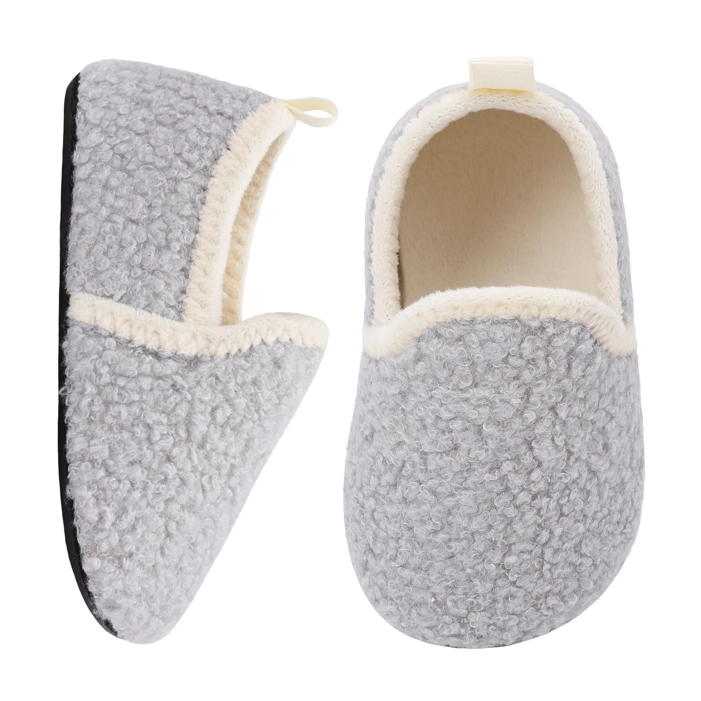 L-RUN Toddler Boys Girls House Slippers Indoor Home Shoes Warm Slipper Socks for Kids Baby Soft Winter Warm Walking Shoes