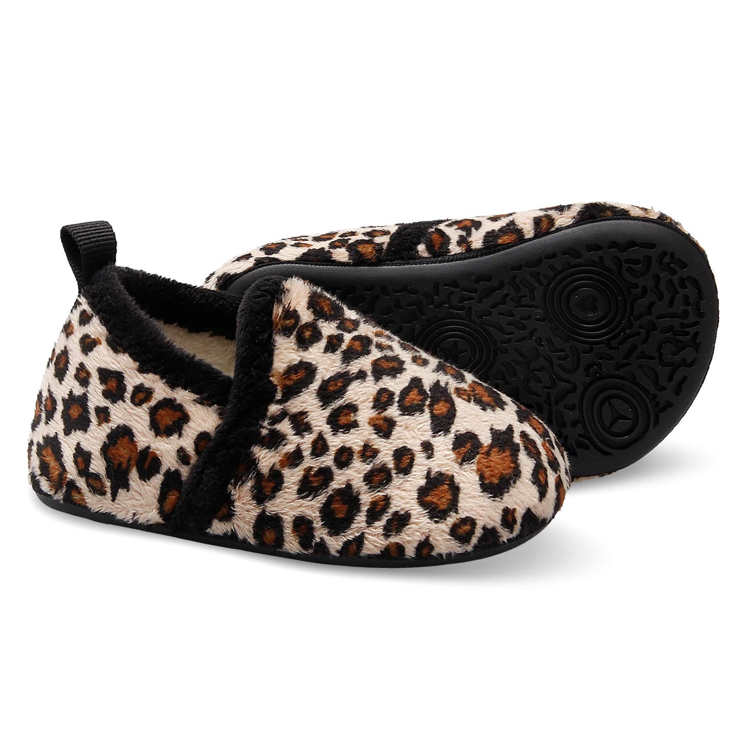 L-RUN Toddler Boys Girls House Slippers Indoor Home Shoes Warm Slipper Socks for Kids Baby Soft Winter Warm Walking Shoes
