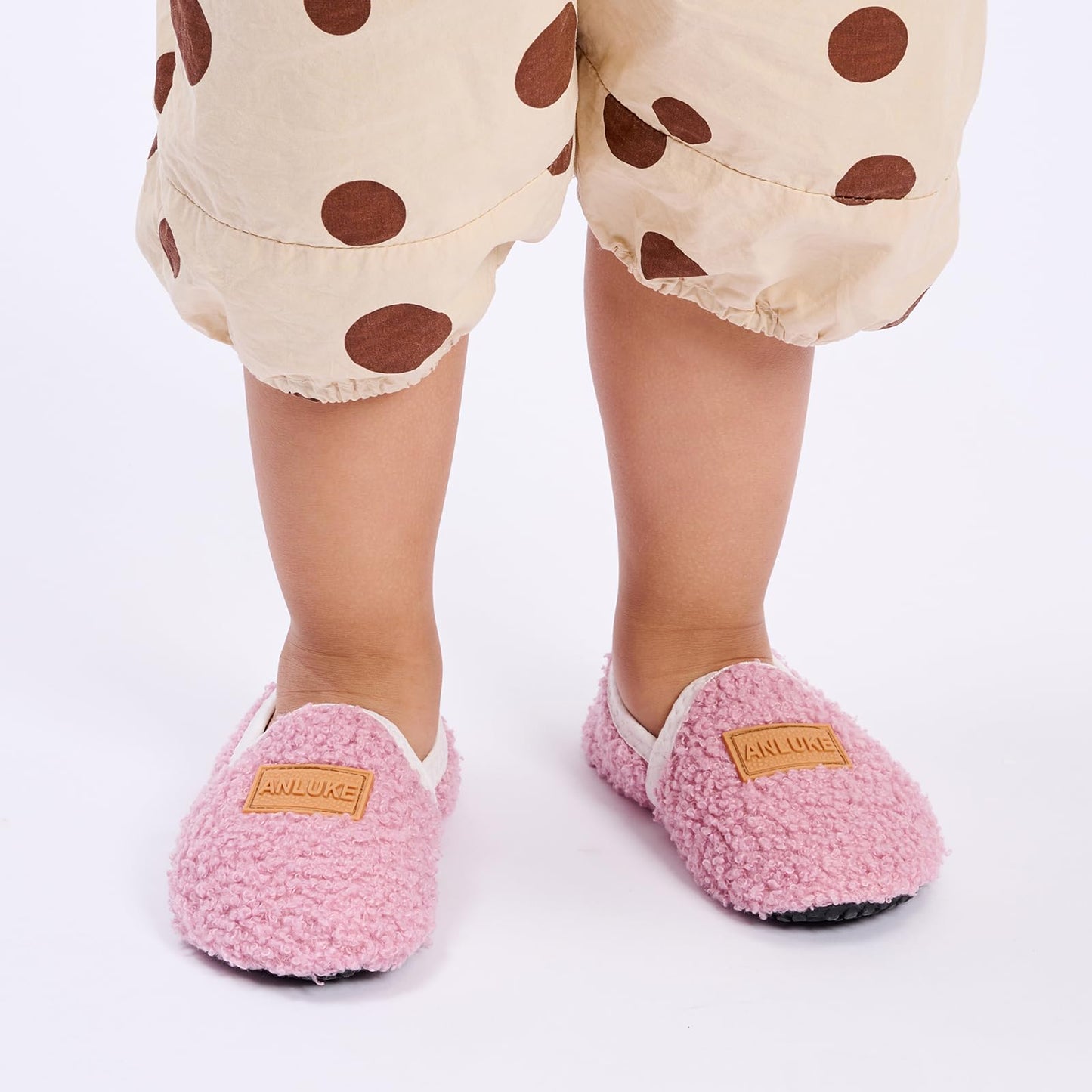 ANLUKE Kids Toddler Slippers Boys Girls Indoor House Shoes Non-Slip Slippers Socks Outdoor Warm Walking Shoes