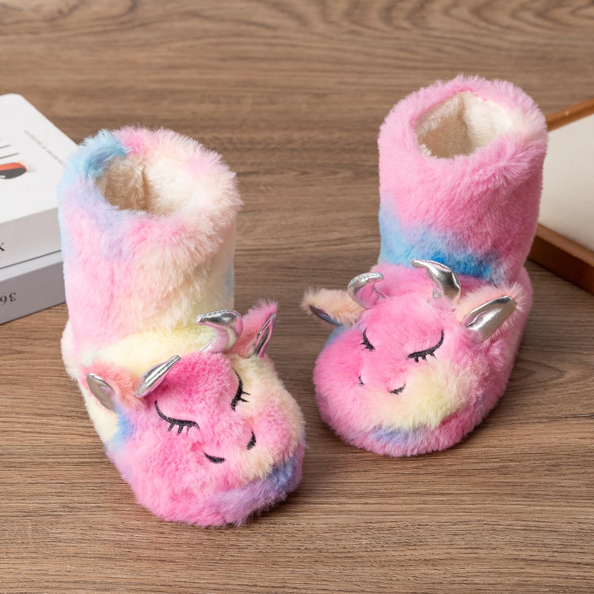 Girls Slippers Fuzzy Warm Soft Slipper