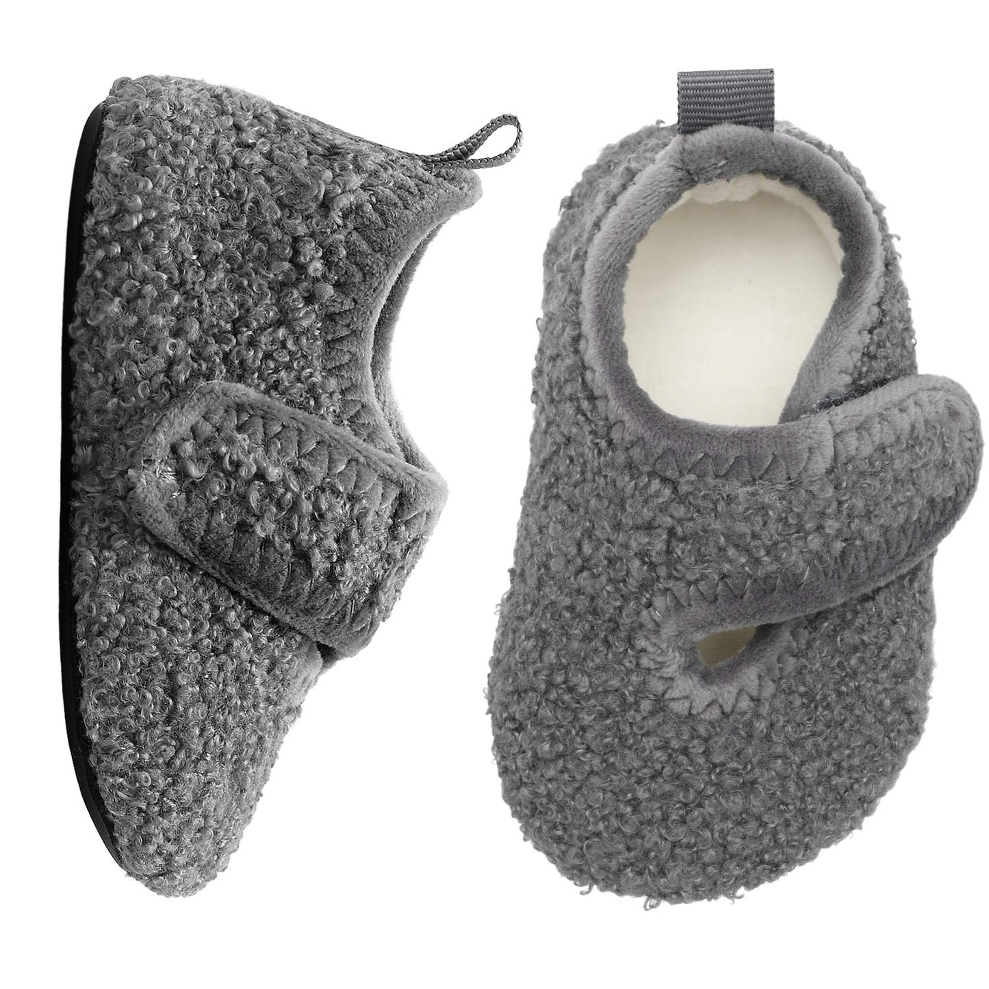 L-RUN Toddler Boys Girls House Slippers Indoor Home Shoes Warm Slipper Socks for Kids Baby Soft Winter Warm Walking Shoes