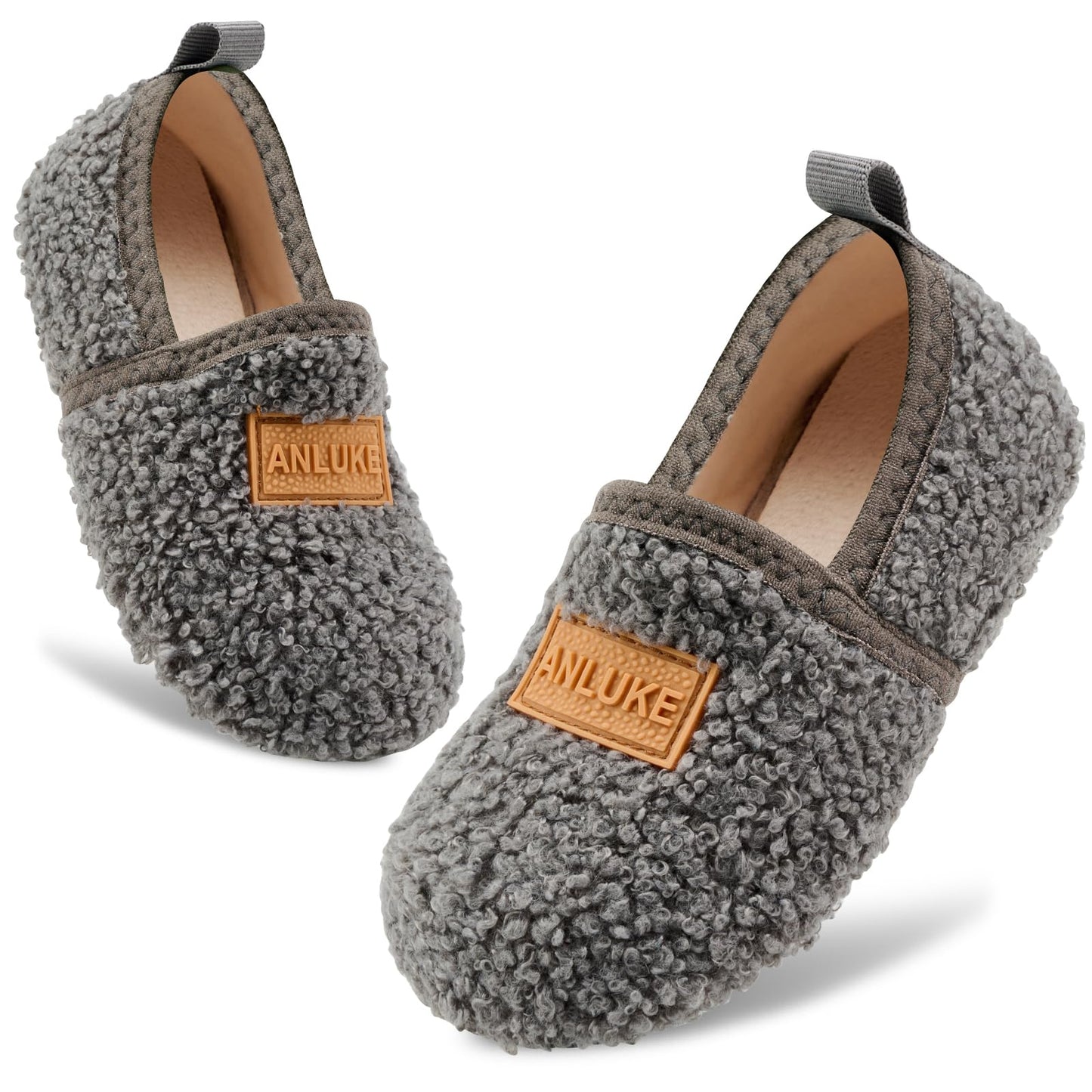 ANLUKE Kids Toddler Slippers Boys Girls Indoor House Shoes Non-Slip Slippers Socks Outdoor Warm Walking Shoes