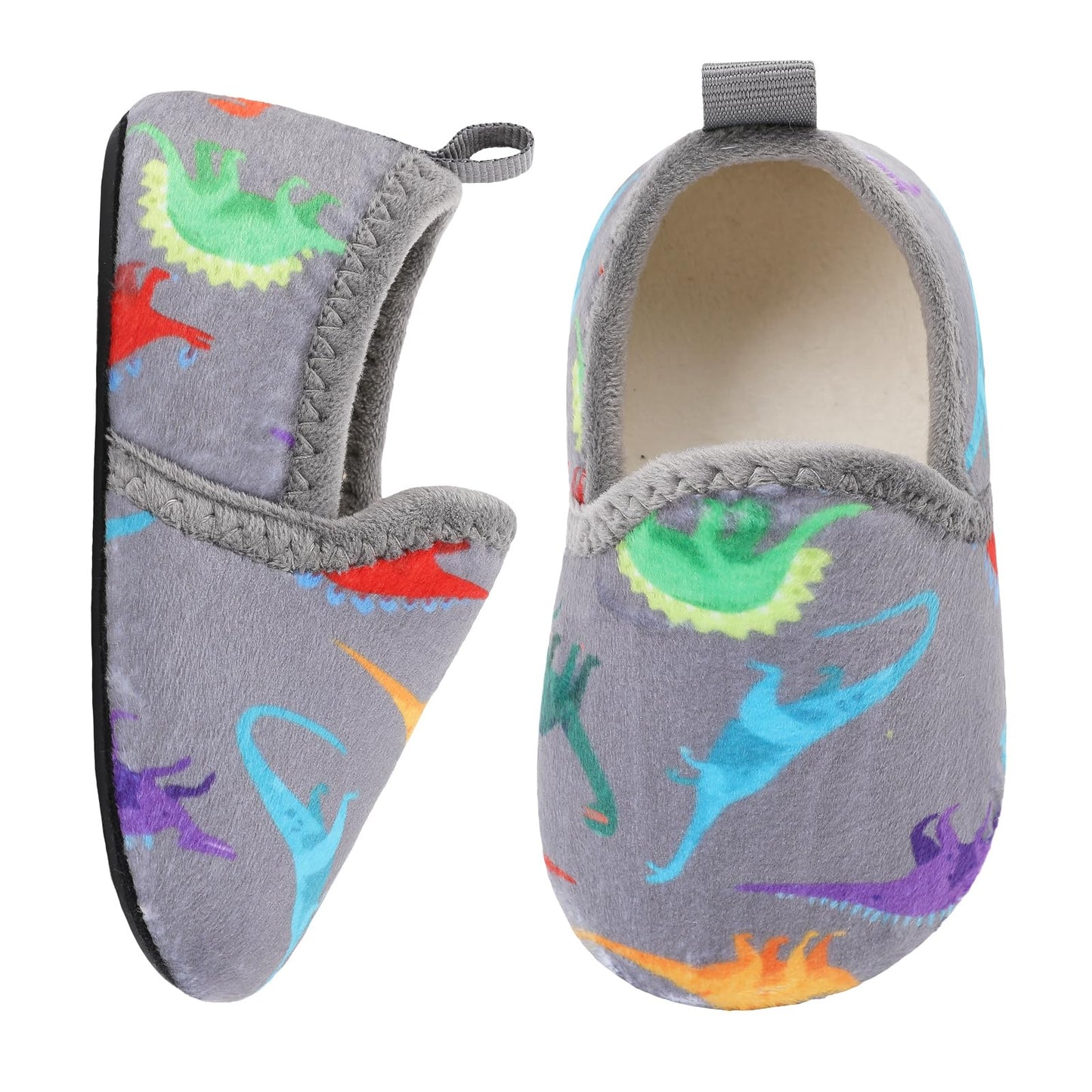 L-RUN Toddler Boys Girls House Slippers Indoor Home Shoes Warm Slipper Socks for Kids Baby Soft Winter Warm Walking Shoes