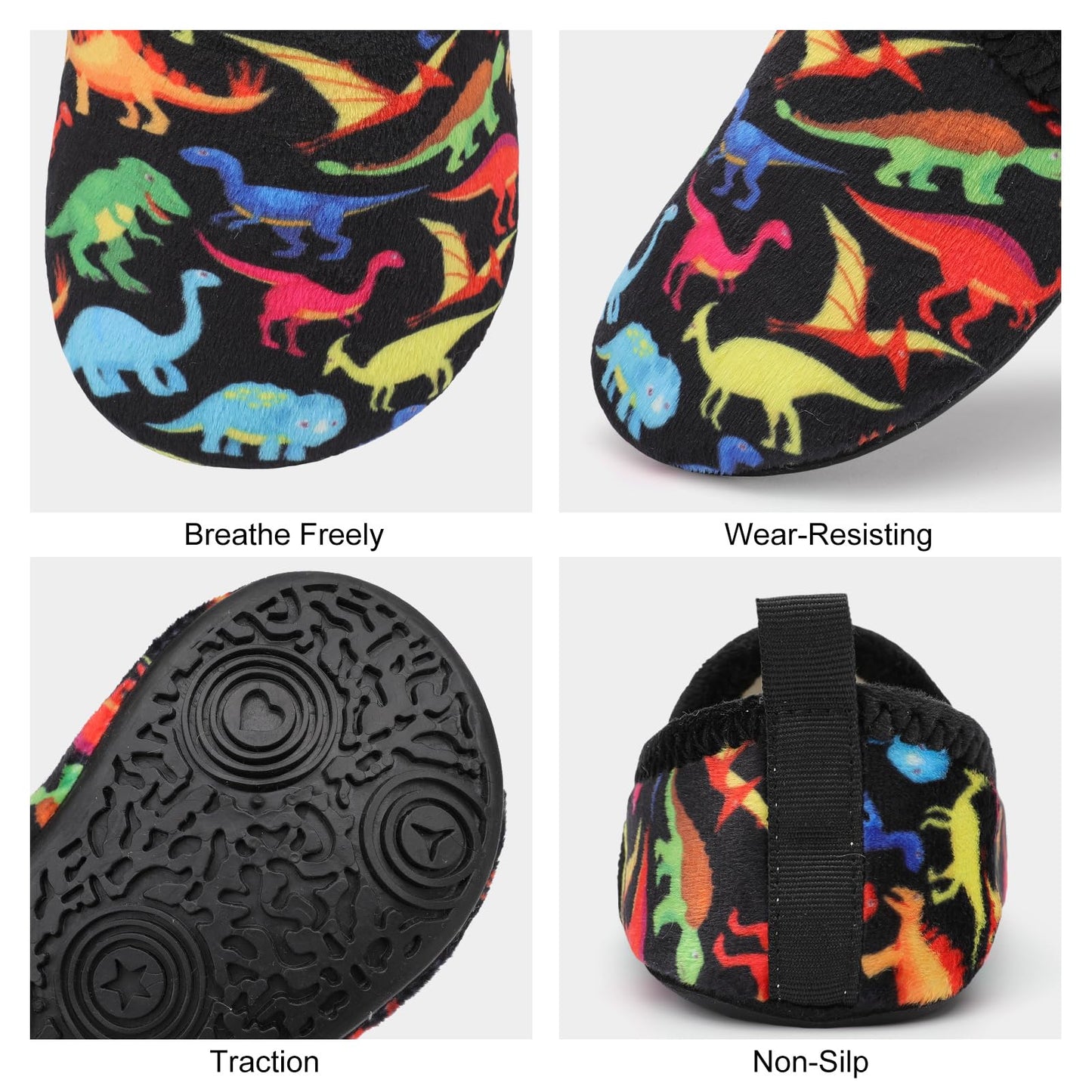 L-RUN Toddler Boys Girls House Slippers Indoor Home Shoes Warm Slipper Socks for Kids Baby Soft Winter Warm Walking Shoes