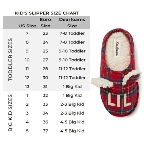 Dearfoams Kids and Toddlers Lil Bear Baby Bear Christmas Holiday Matching Pajama Family Bear Slipper