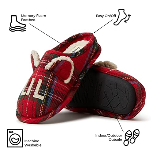 Dearfoams Kids and Toddlers Lil Bear Baby Bear Christmas Holiday Matching Pajama Family Bear Slipper