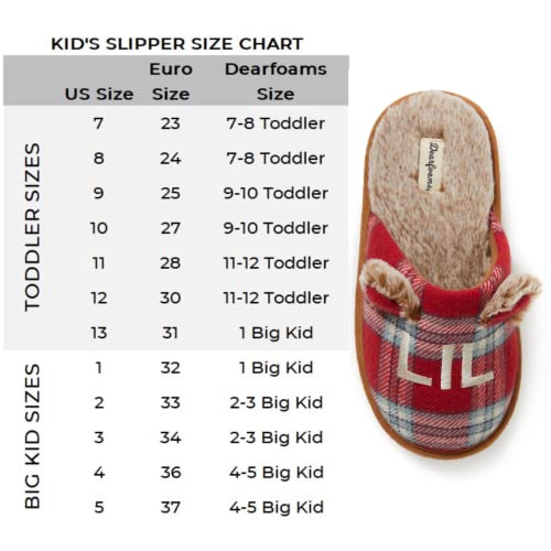 Dearfoams Kids and Toddlers Lil Bear Baby Bear Christmas Holiday Matching Pajama Family Bear Slipper