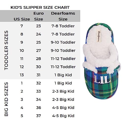 Dearfoams Kids and Toddlers Lil Bear Baby Bear Christmas Holiday Matching Pajama Family Bear Slipper