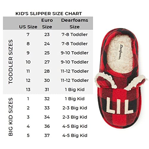 Dearfoams Kids and Toddlers Lil Bear Baby Bear Christmas Holiday Matching Pajama Family Bear Slipper