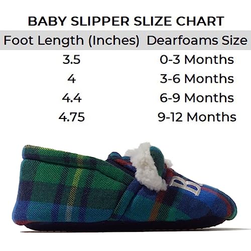 Dearfoams Kids and Toddlers Lil Bear Baby Bear Christmas Holiday Matching Pajama Family Bear Slipper
