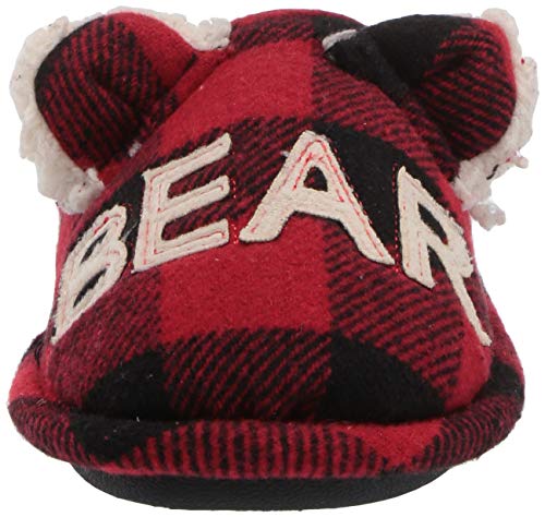 Dearfoams Kids and Toddlers Lil Bear Baby Bear Christmas Holiday Matching Pajama Family Bear Slipper