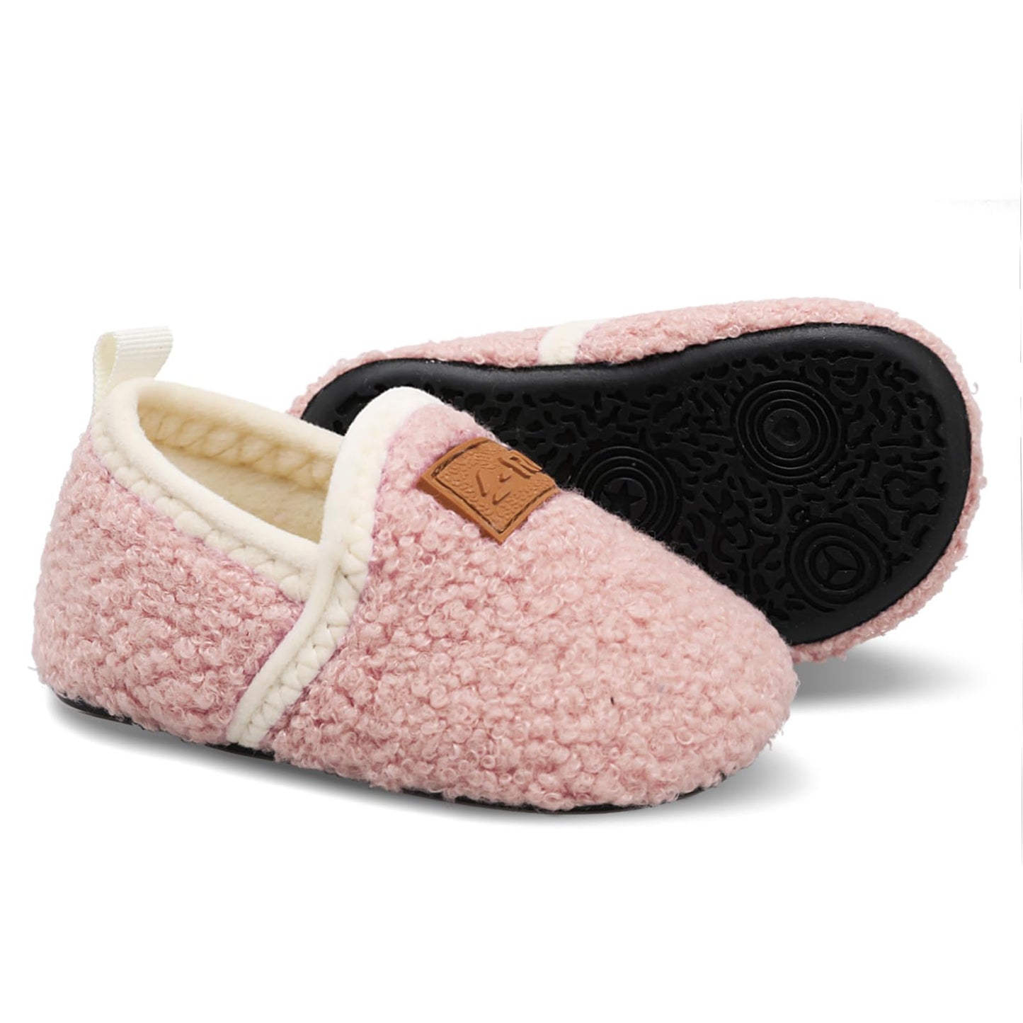 L-RUN Toddler Boys Girls House Slippers Indoor Home Shoes Warm Slipper Socks for Kids Baby Soft Winter Warm Walking Shoes