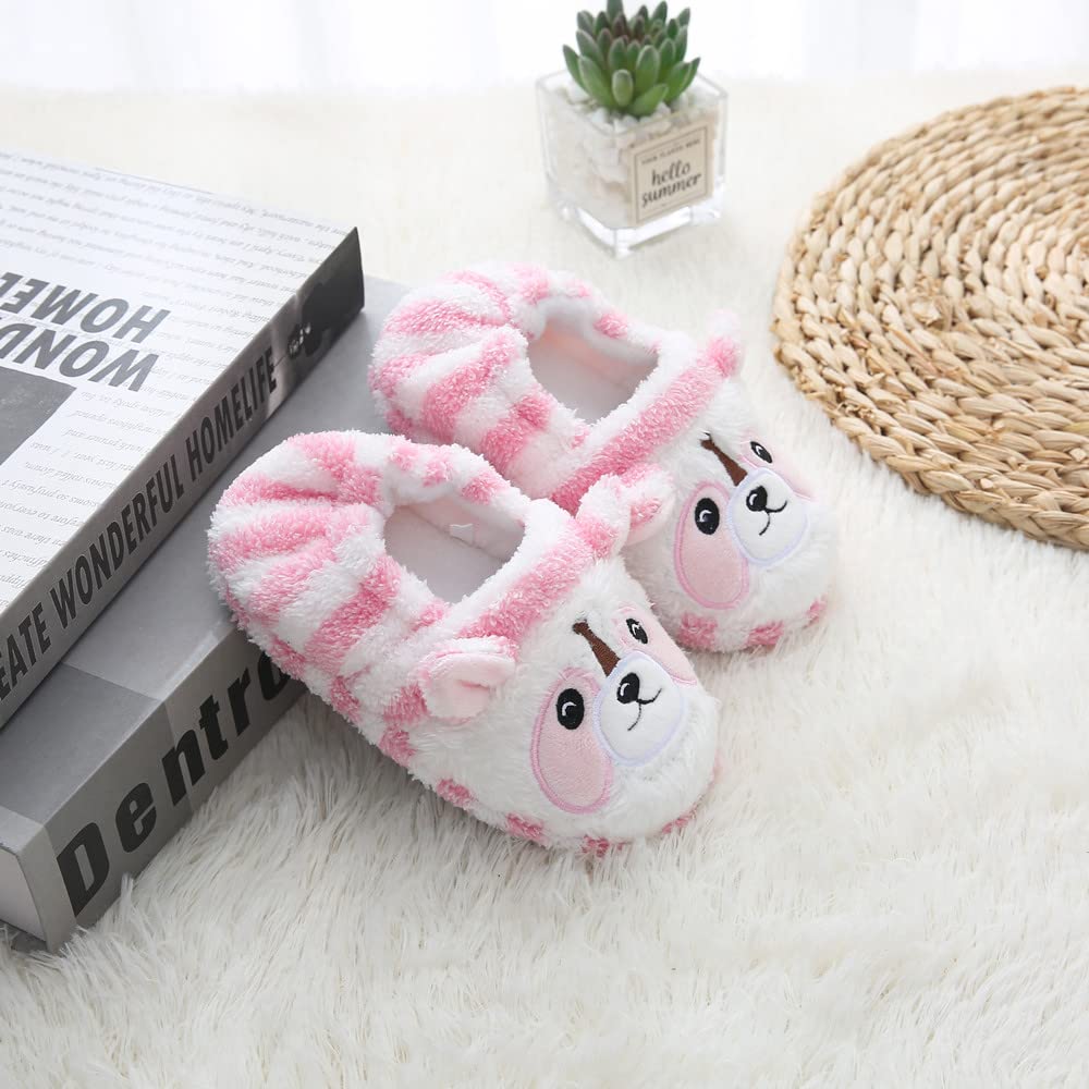 Baby Girls' House Slippers with Non-Slip Rubber