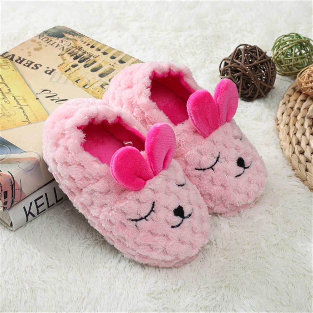 Baby Girls' House Slippers with Non-Slip Rubber
