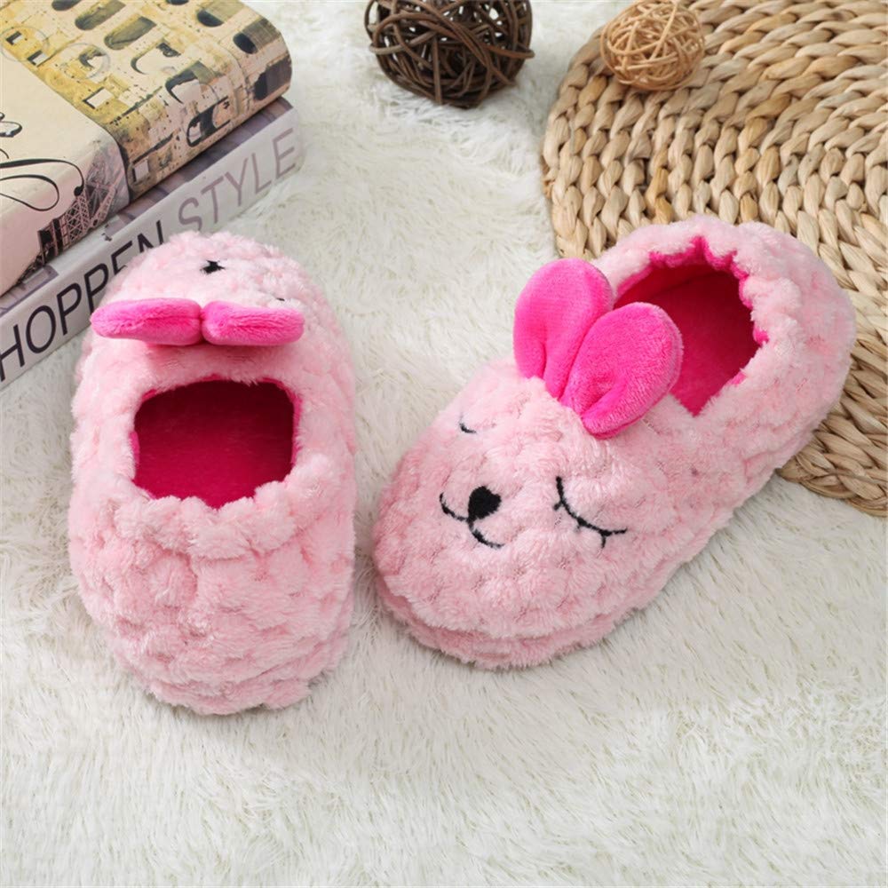 Baby Girls' House Slippers with Non-Slip Rubber