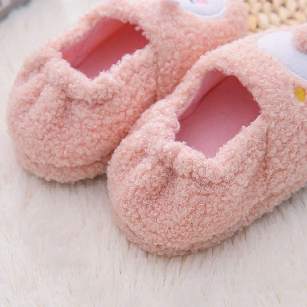 Baby Girls' House Slippers with Non-Slip Rubber