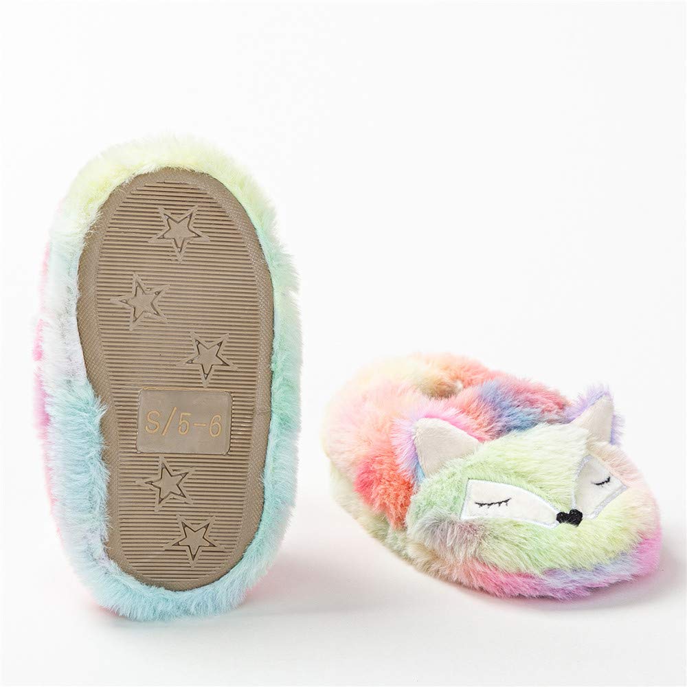 Baby Girls' House Slippers with Non-Slip Rubber