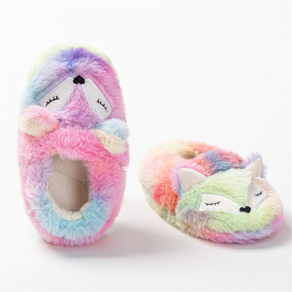 Baby Girls' House Slippers with Non-Slip Rubber